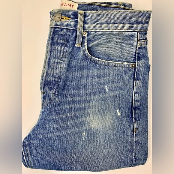 FRAME Le Original High-Rise Skinny Rigid Re-Release Distressed Jeans Sz … - Picture 8 of 12